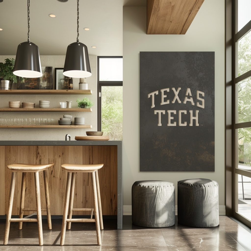 The Texas Tech - Metal Wall Art - Portrait Slate