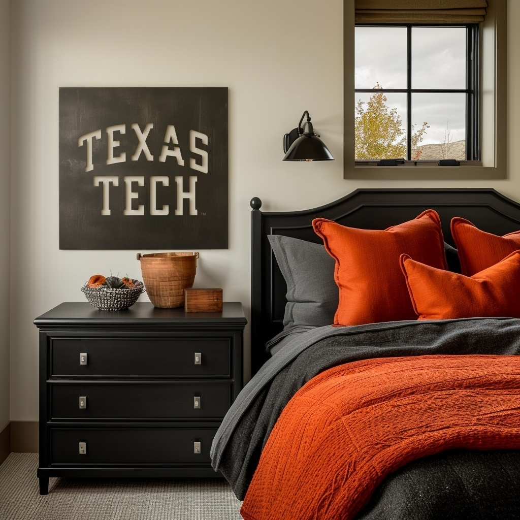 The Texas Tech - Metal Wall Art - Square Slate
