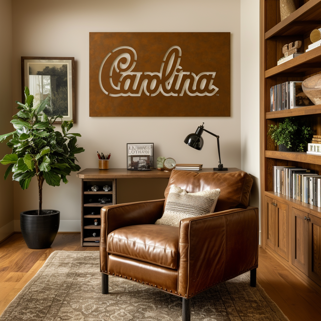 The South Carolina - Metal Wall Art - Landscape Umber