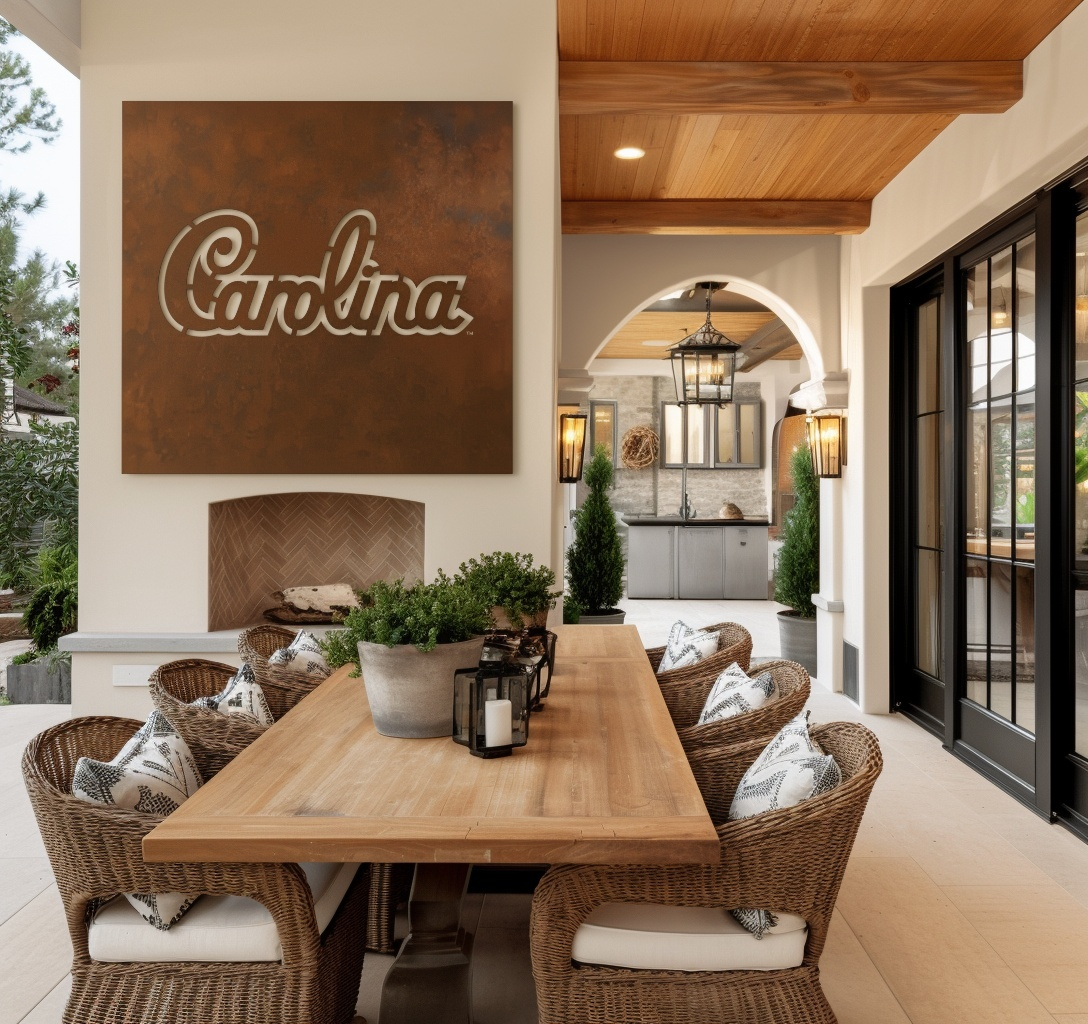 The South Carolina - Metal Wall Art - Square Umber