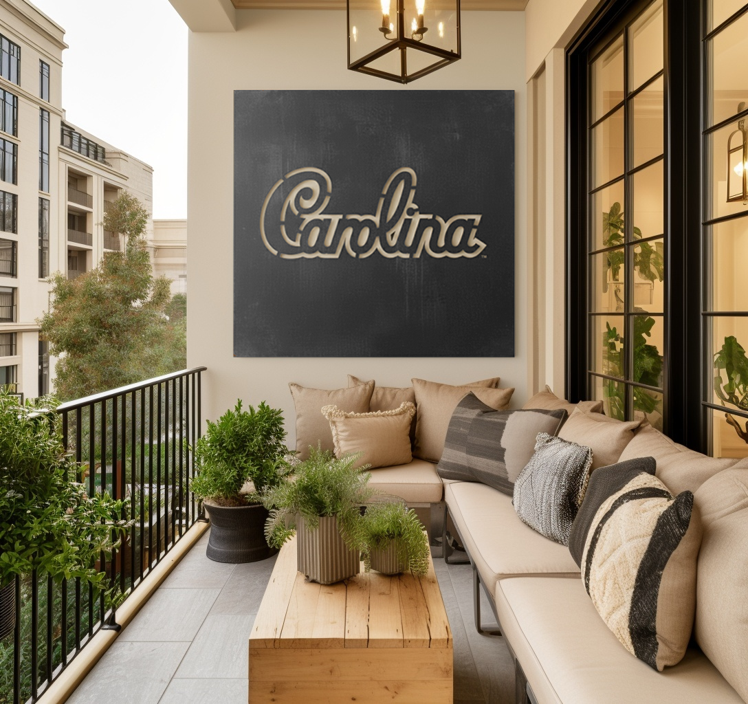 The South Carolina - Metal Wall Art - Square Slate