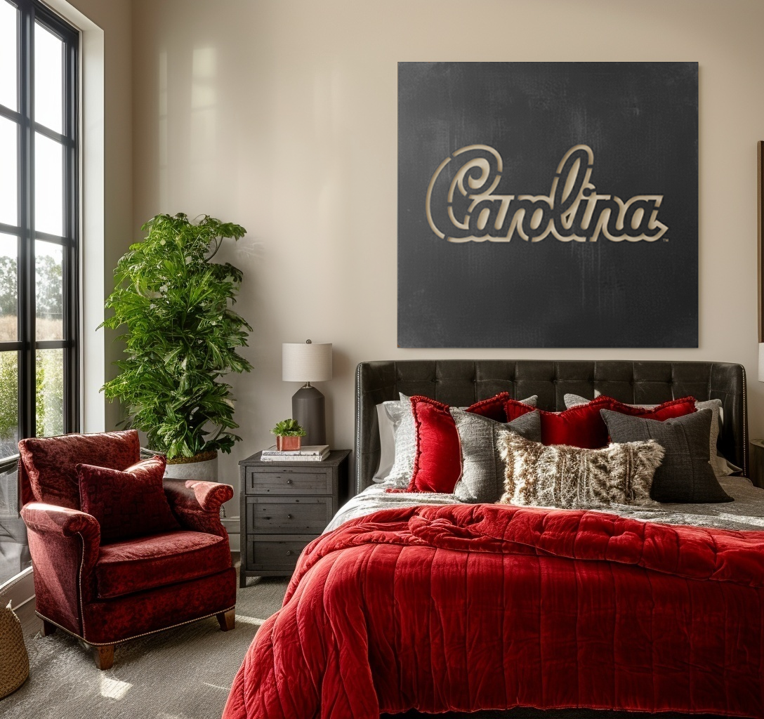 The South Carolina - Metal Wall Art - Square Slate