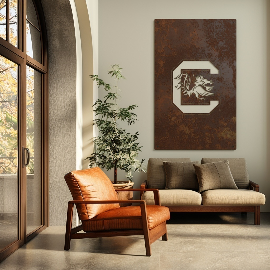 The Gamecock C - Wall Art - Portrait Umber