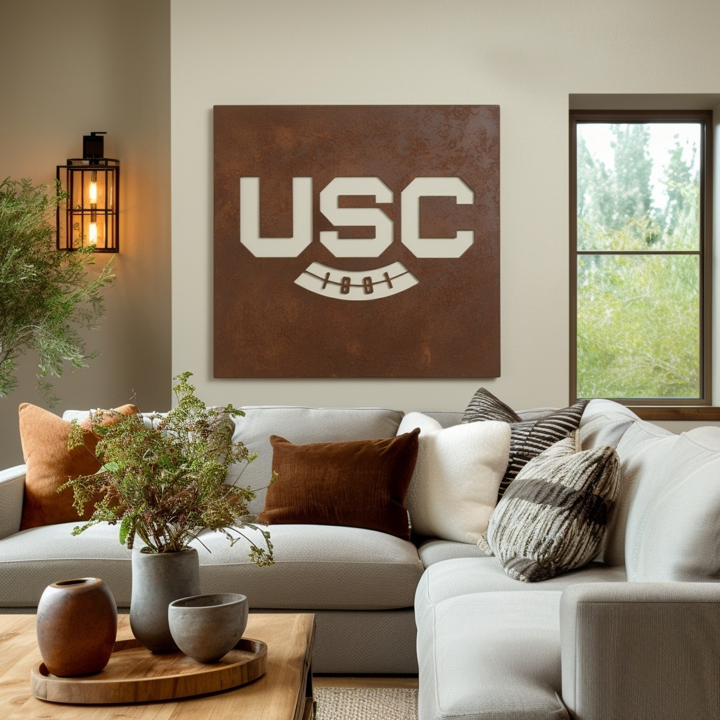 The USC - Metal Wall Art - Square Umber