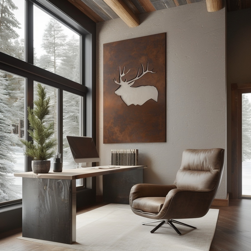 The Elk's Trail - Metal Wall Art
