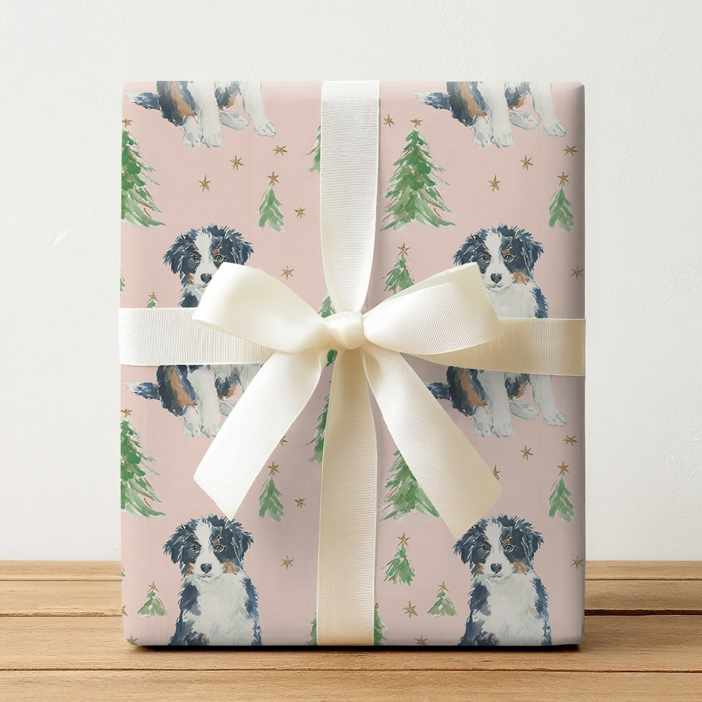 Aussie Puppy Christmas - Wrapping Paper