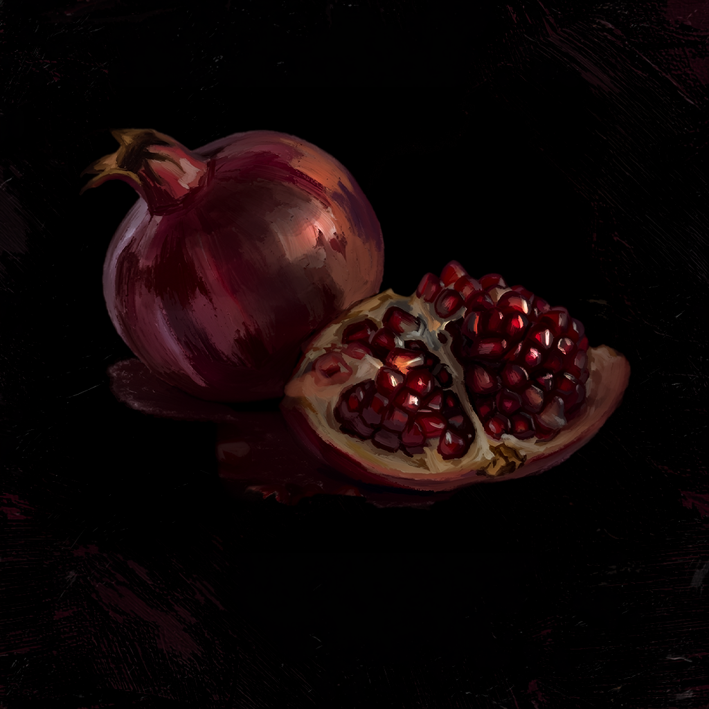 Pomegranate fabric design
