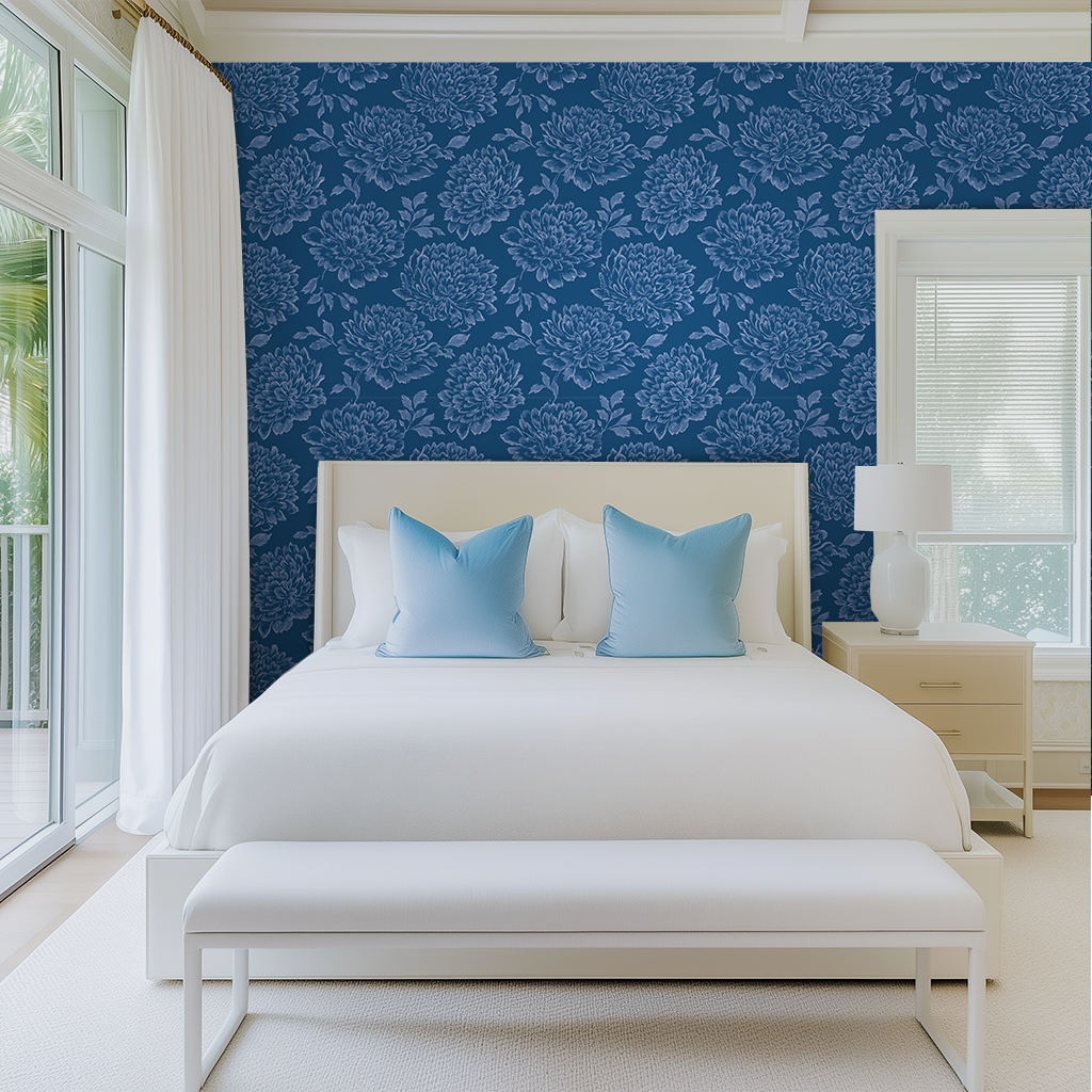 Bedford Blue Wallpaper