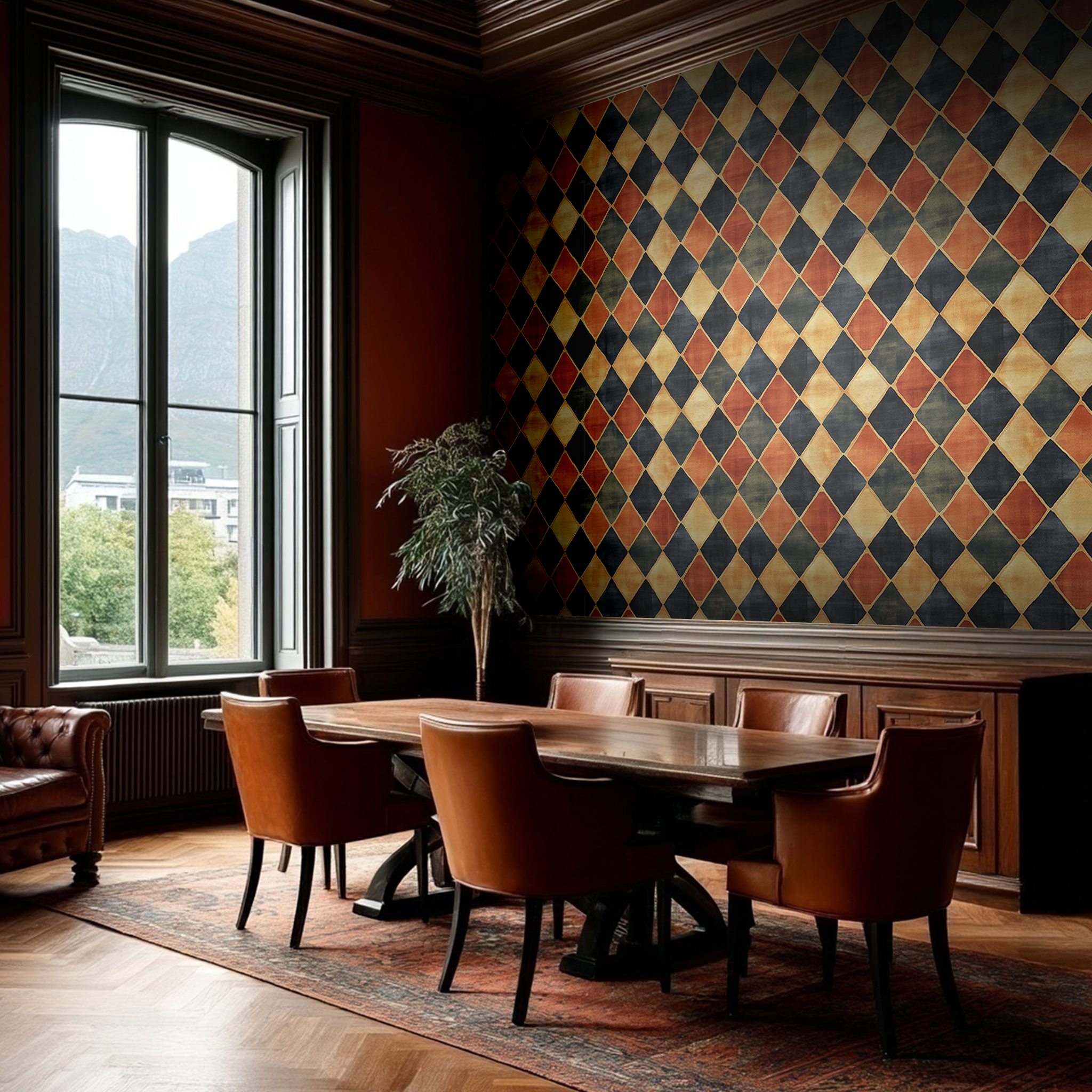 Belmont Check Wallpaper