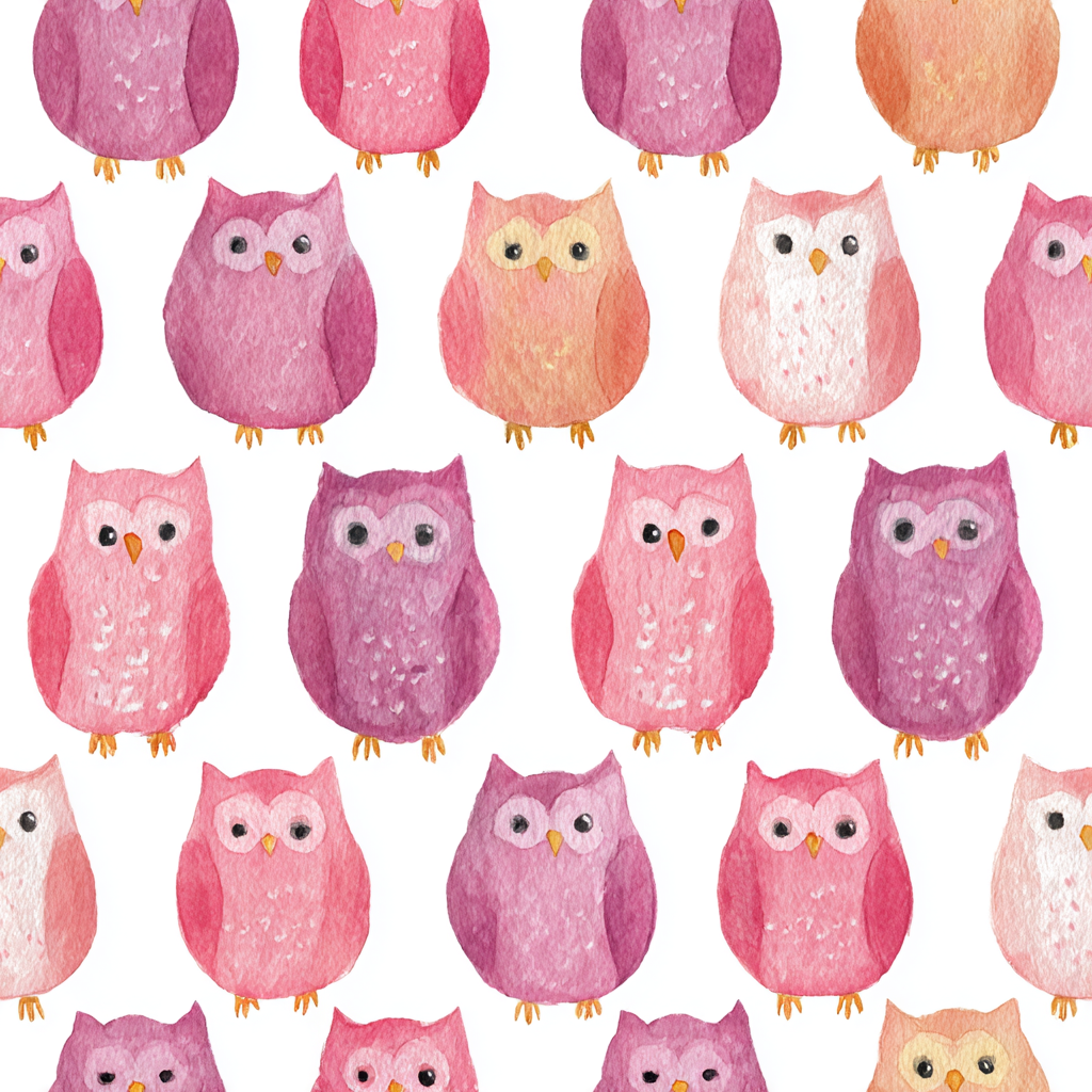 Blush Owls Wallpaper