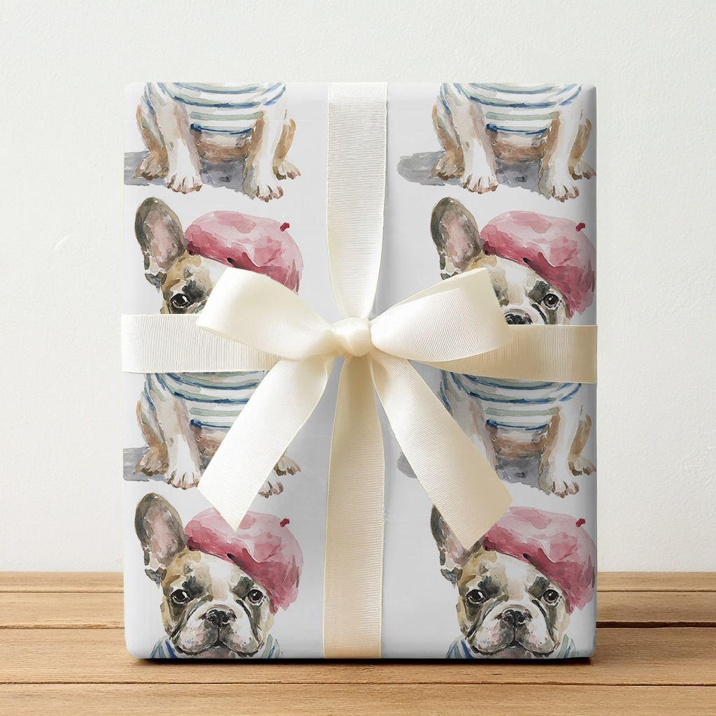 Bonjour Bark-Wrapping Paper