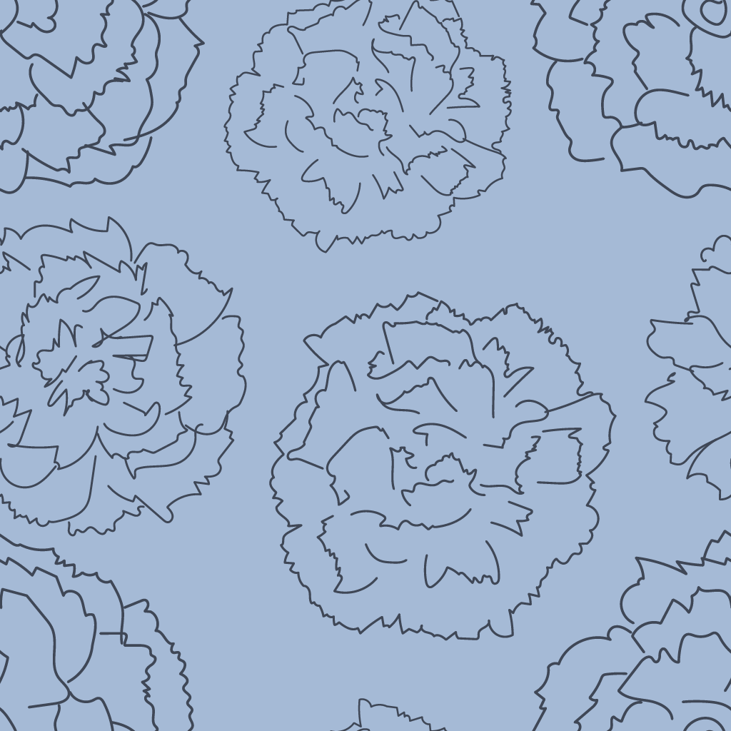 Carnations on Blue Wallpaper