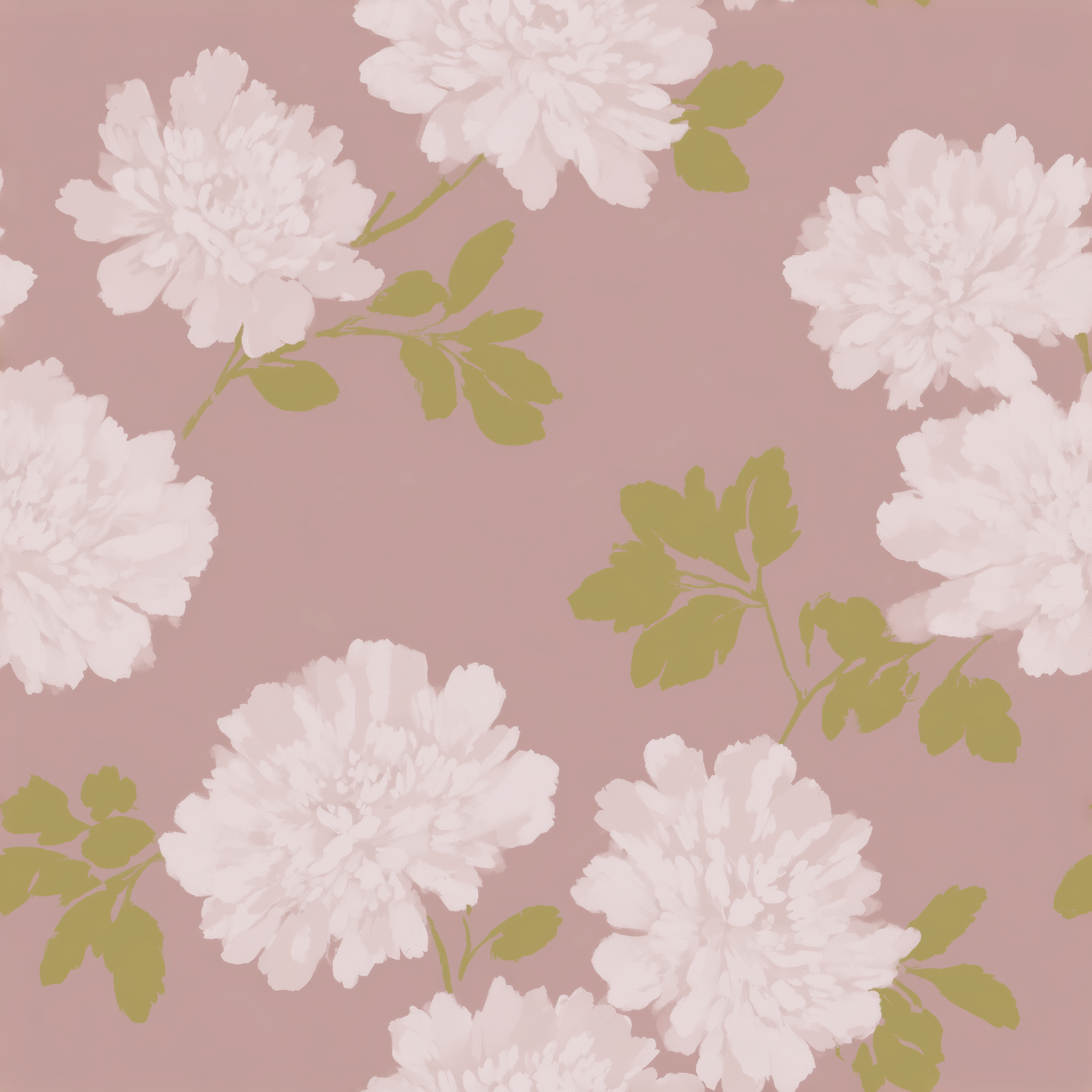 Dusty Rose Peonies Wallpaper