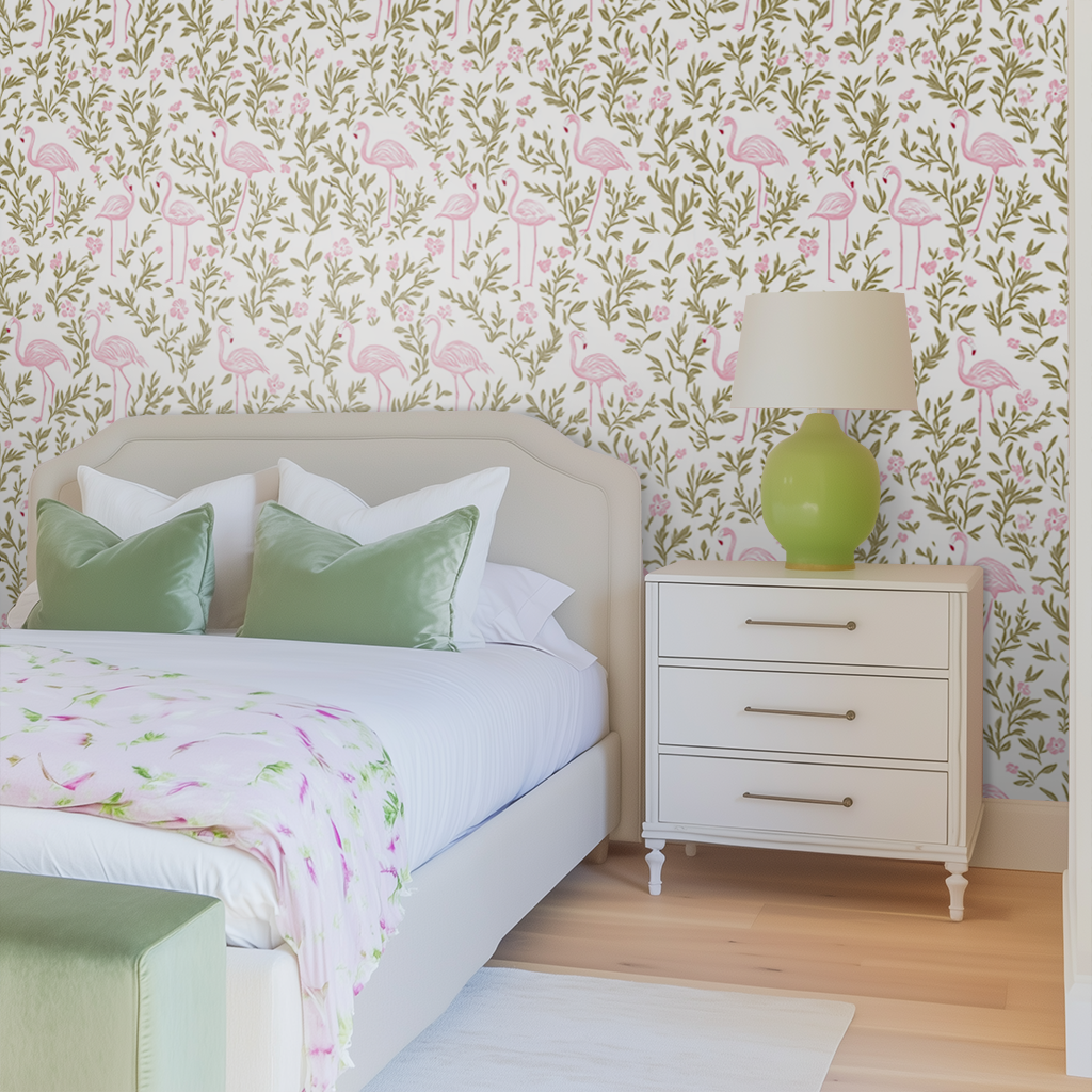 Flora Flamingo Wallpaper