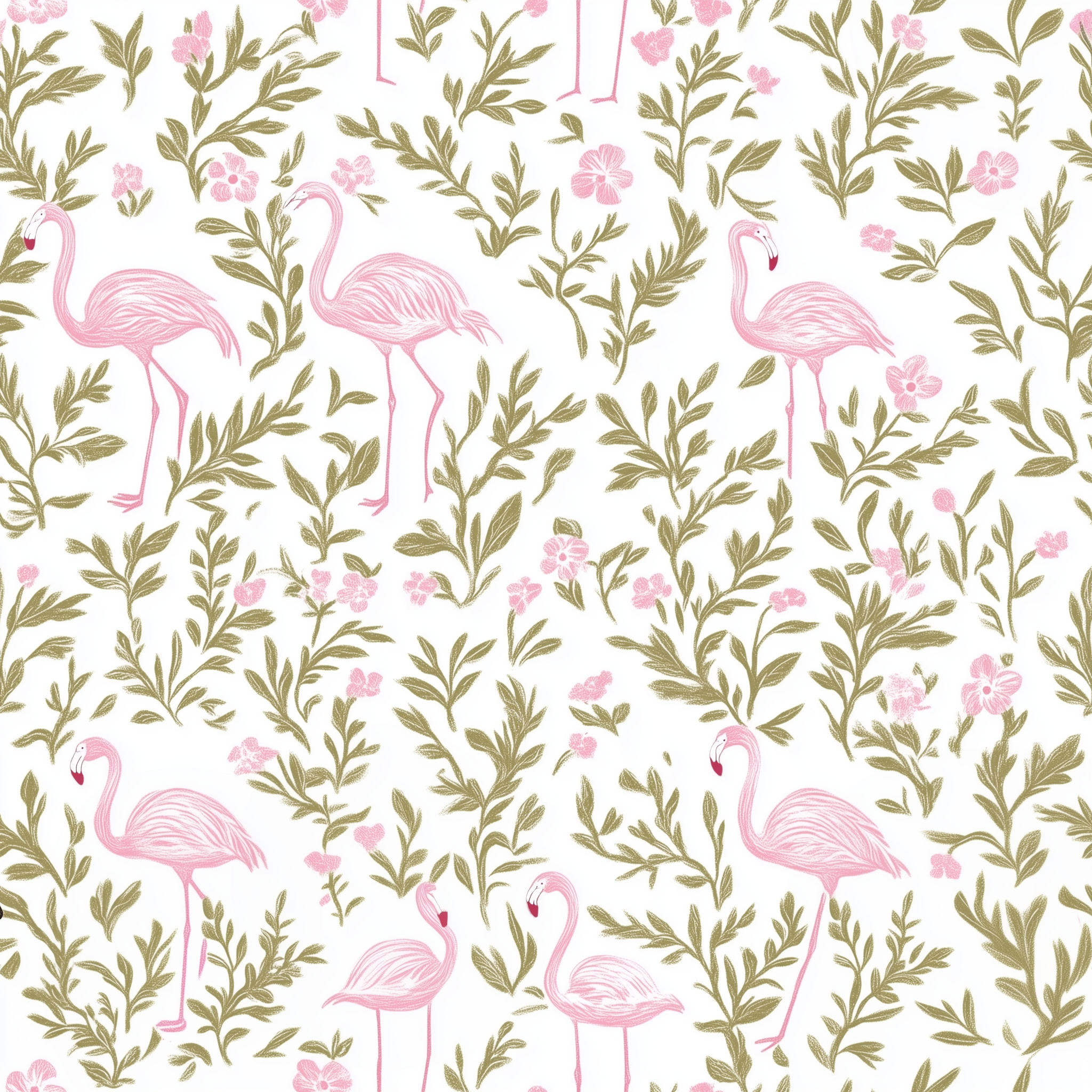 Flora Flamingo Wallpaper
