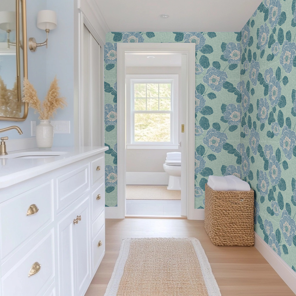 Green Rain Drops Wallpaper