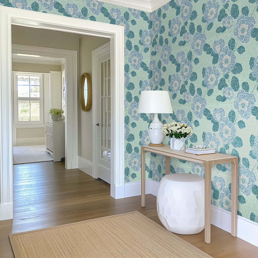 Green Rain Drops Wallpaper