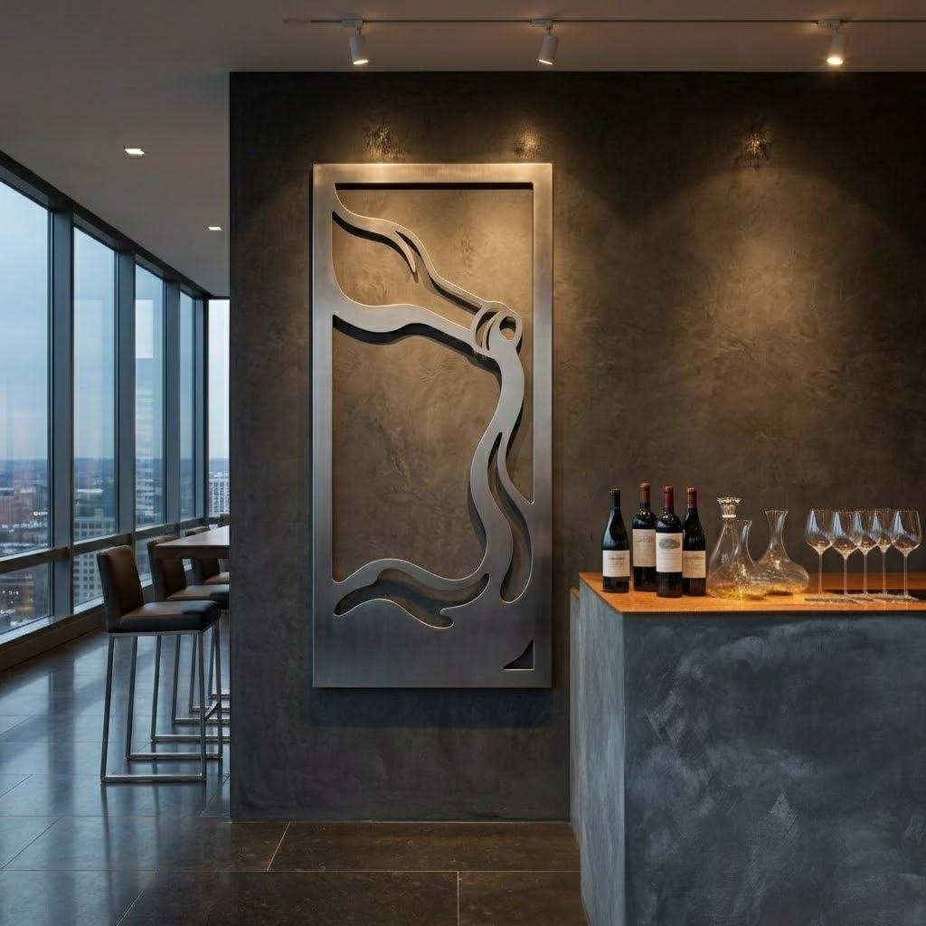The Heavy Pour - Metal Wall Art