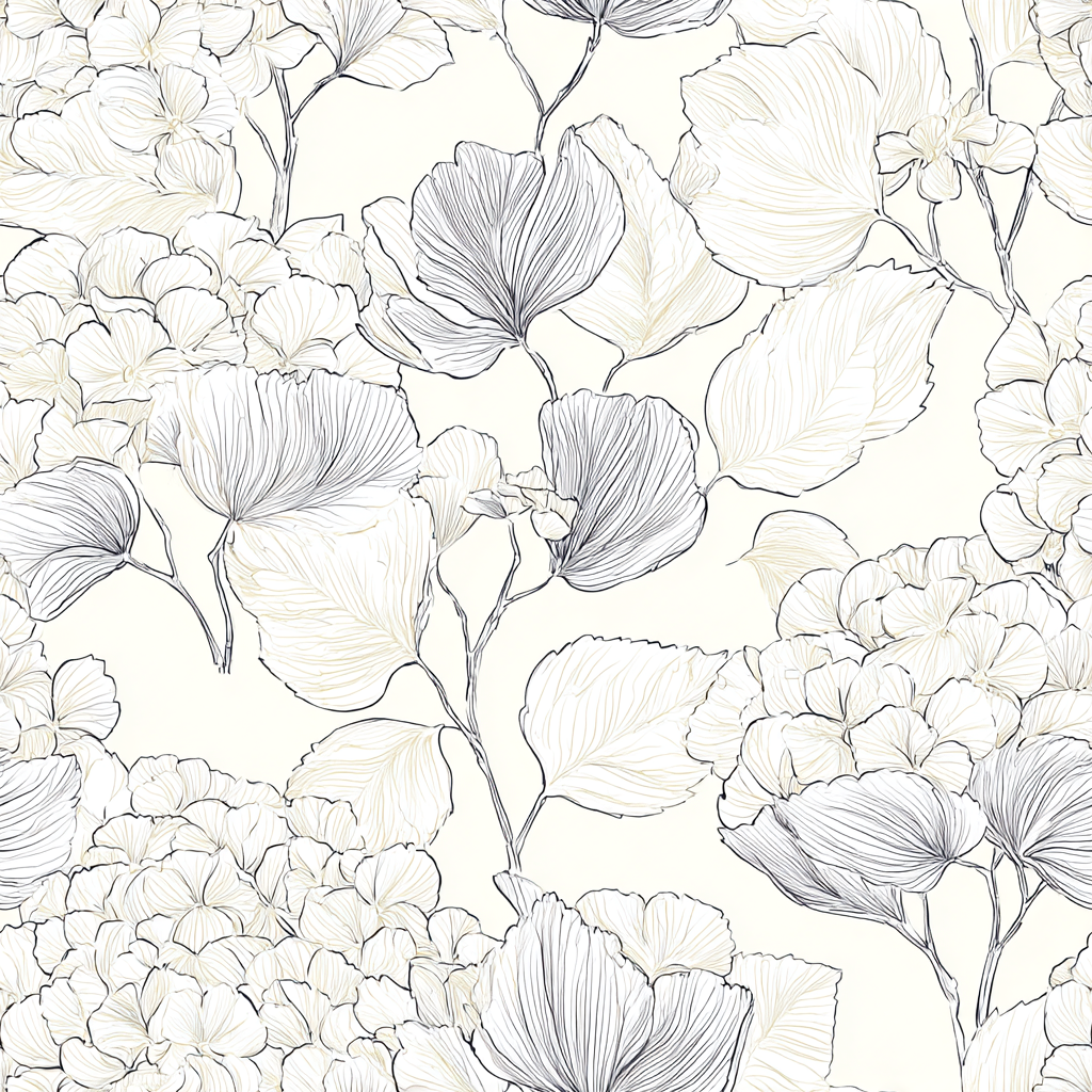 Hydrangea Lining Wallpaper
