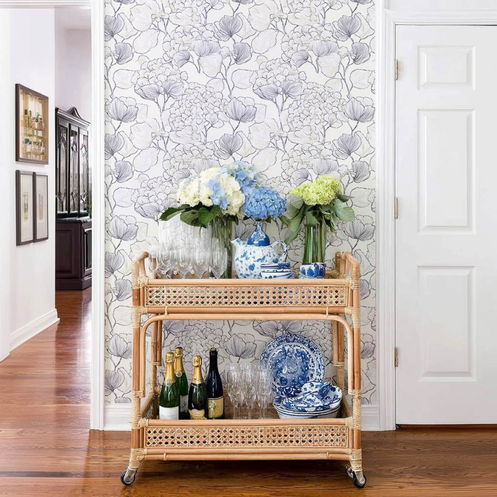 Hydrangea Lining Wallpaper