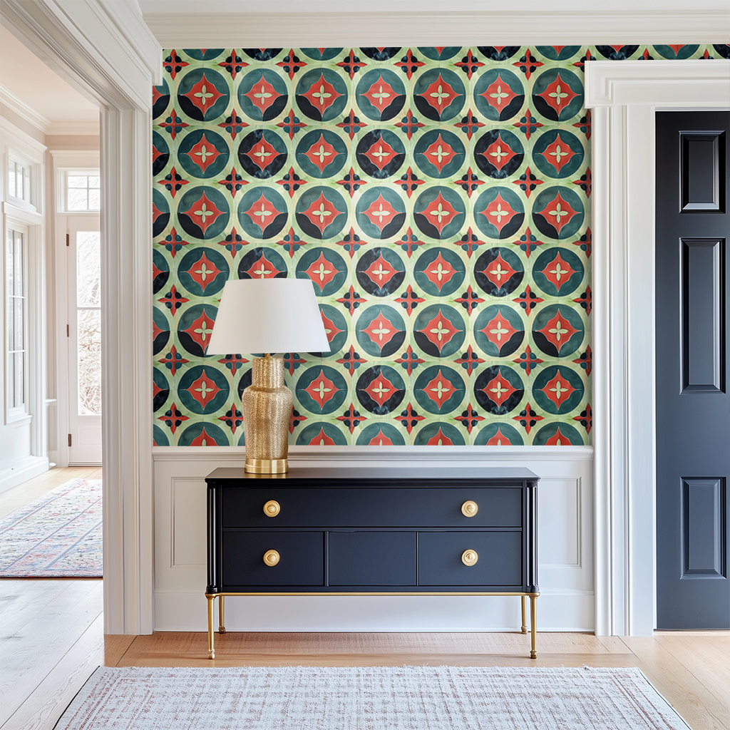 Isabella Fleur-de-Lis Watercolor Wallpaper