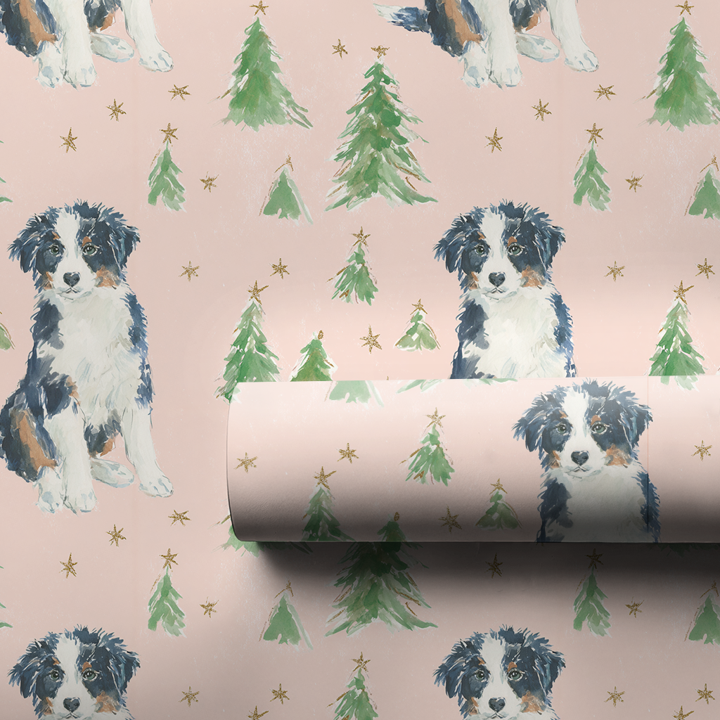 Aussie Puppy Christmas - Wrapping Paper