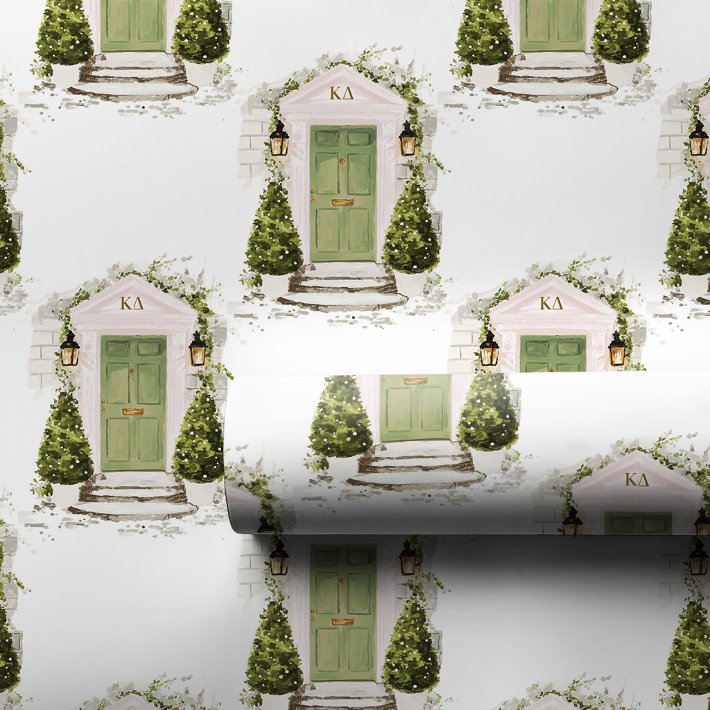 Green & White Cottage - Wrapping Paper