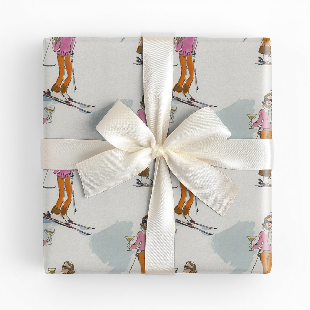 Merry Ski Girl - Wrapping Paper