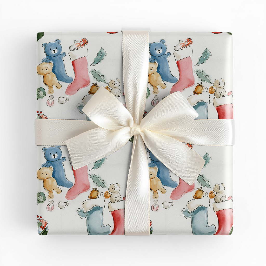 Teddy’s Stocking - Wrapping Paper