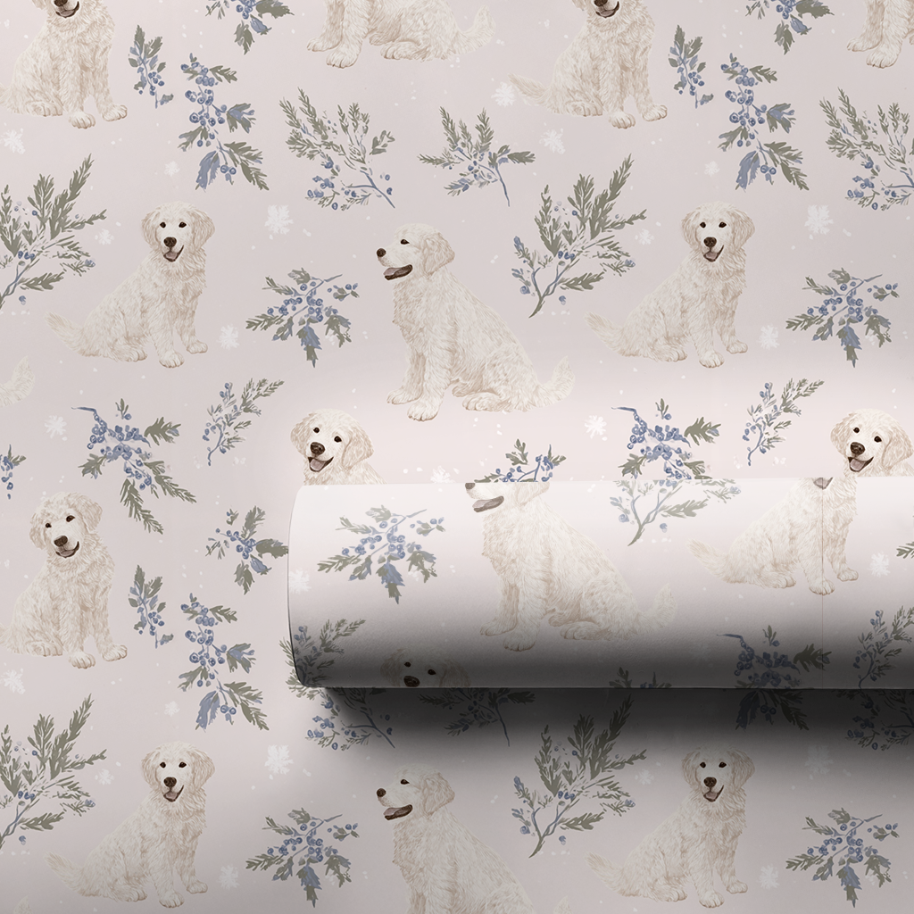 Golden Pup Christmas - Wrapping Paper