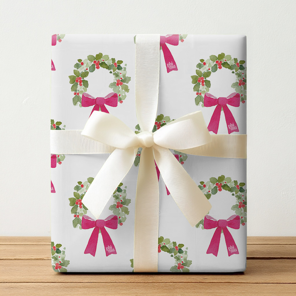 Everpink Wreath - Wrapping Paper