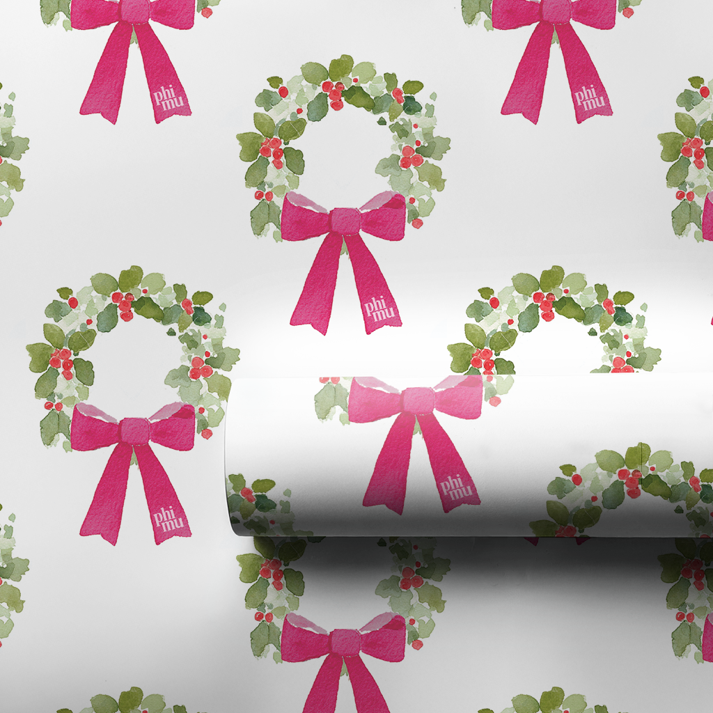 Everpink Wreath - Wrapping Paper