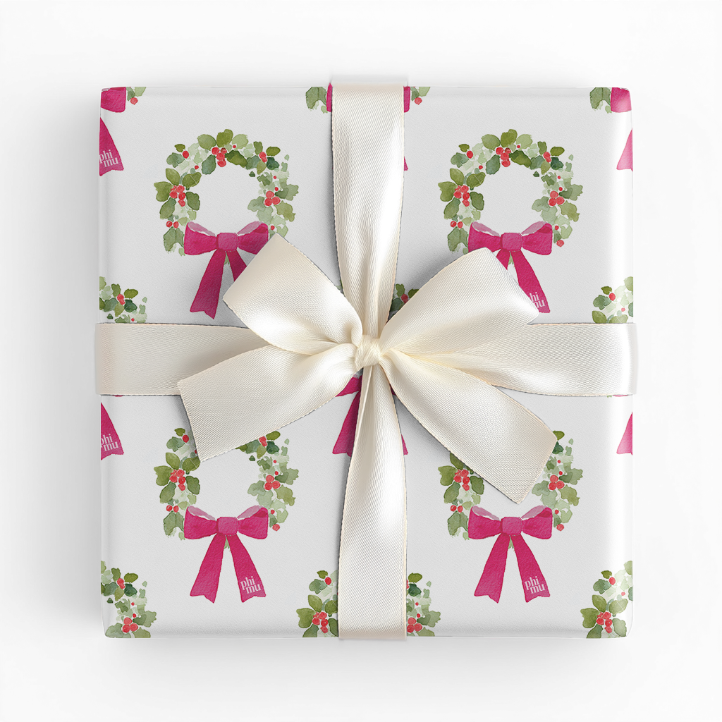 Everpink Wreath - Wrapping Paper