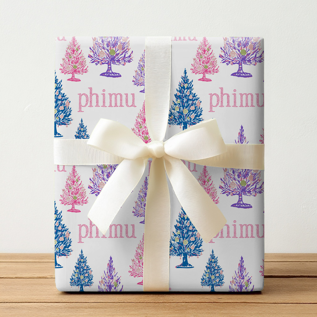 Phi Mu Holiday Pines - Wrapping Paper