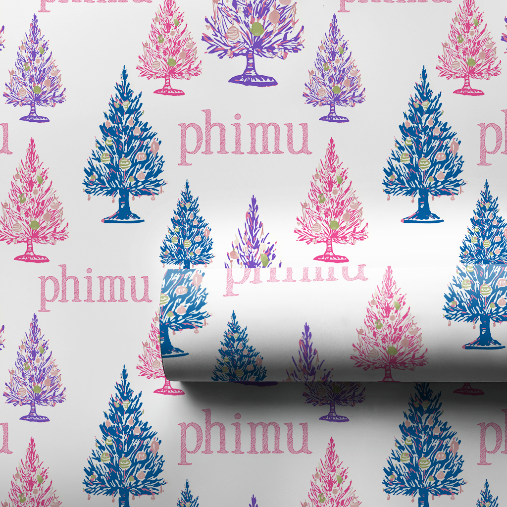 Phi Mu Holiday Pines - Wrapping Paper