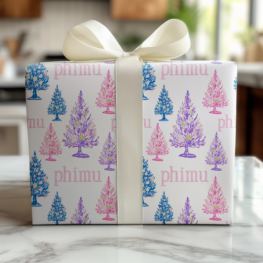 Phi Mu Holiday Pines - Wrapping Paper