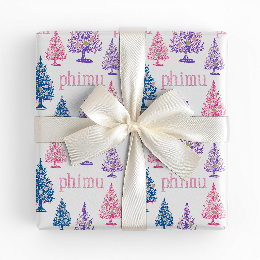 Phi Mu Holiday Pines - Wrapping Paper