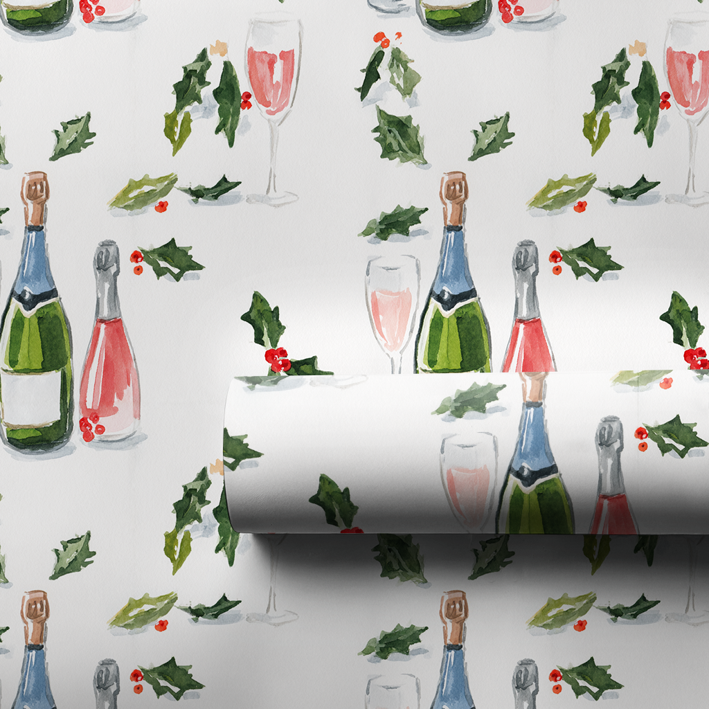 Mistletoe & Bubbly - Wrapping Paper