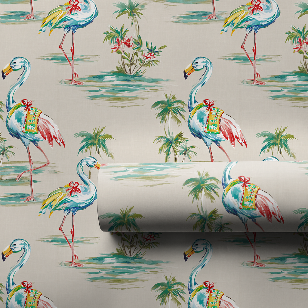 Flamingo Beach - Wrapping Paper