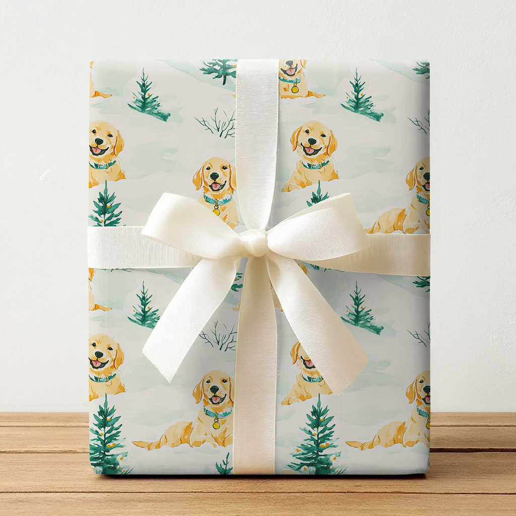 Golden Retriever Christmas -Wrapping Paper