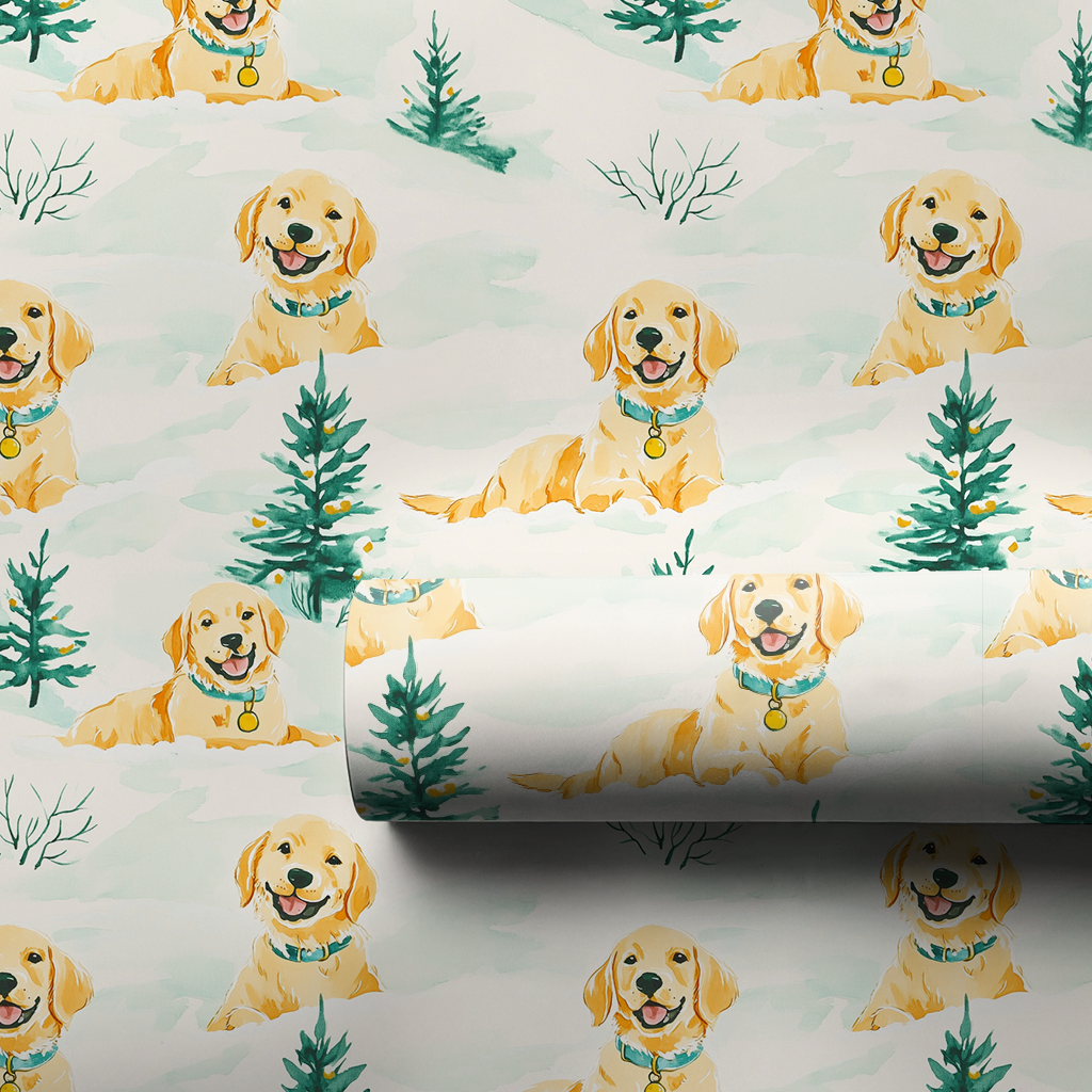 Golden Retriever Christmas -Wrapping Paper