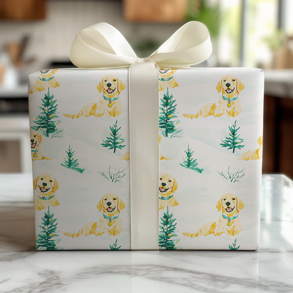Golden Retriever Christmas -Wrapping Paper
