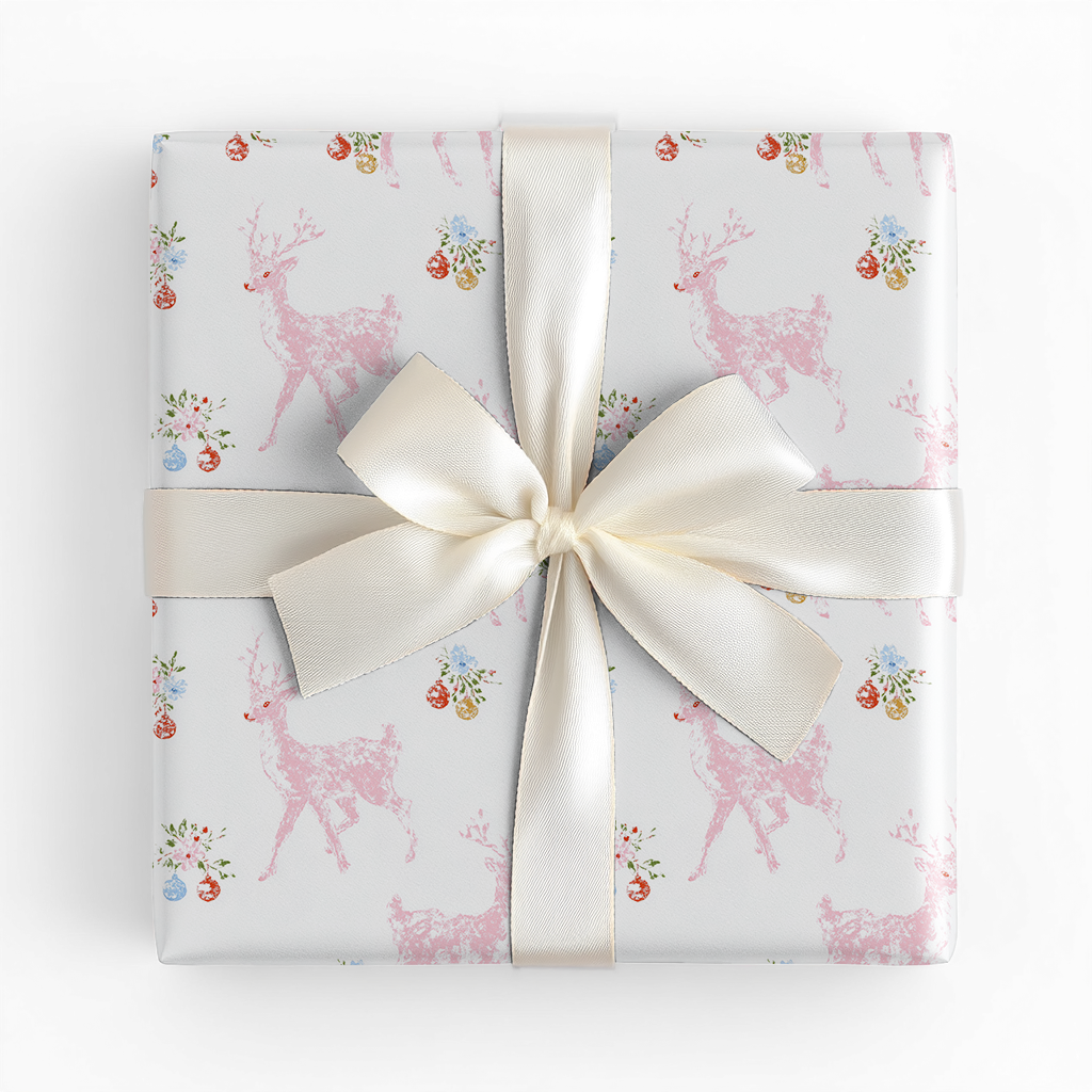Pink Rudolph - Wrapping Paper