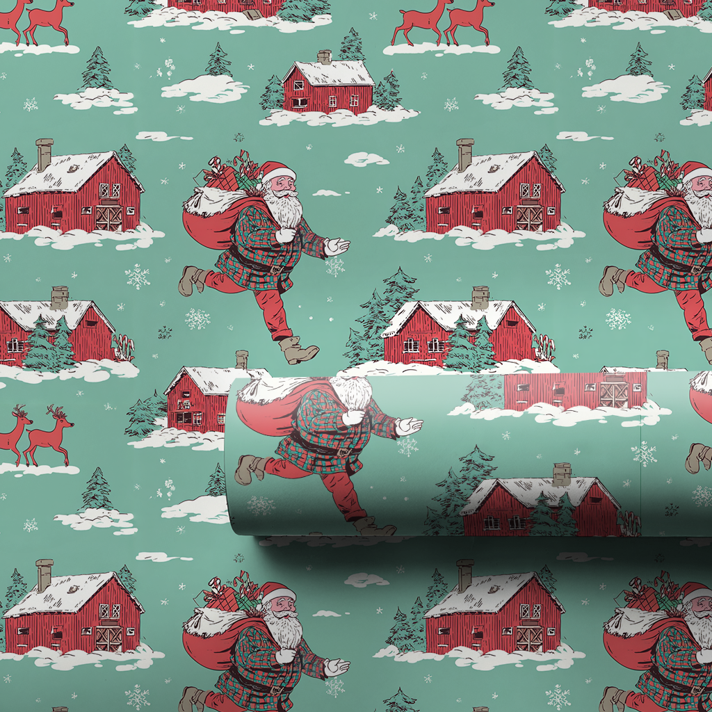 Boot-Scootin’ Claus - Wrapping Paper