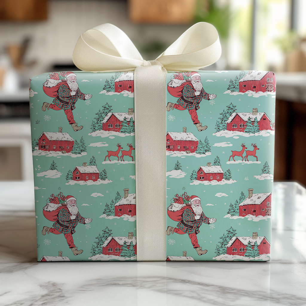 Boot-Scootin’ Claus - Wrapping Paper