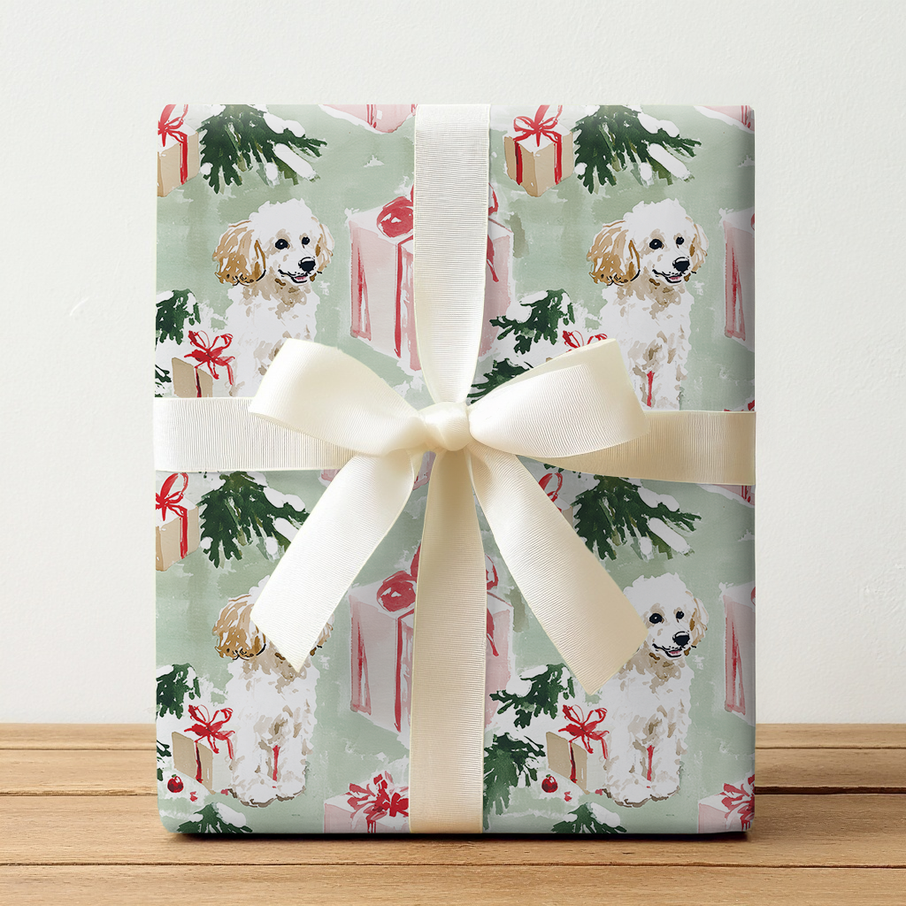 Mindi Poodle-Wrapping Paper