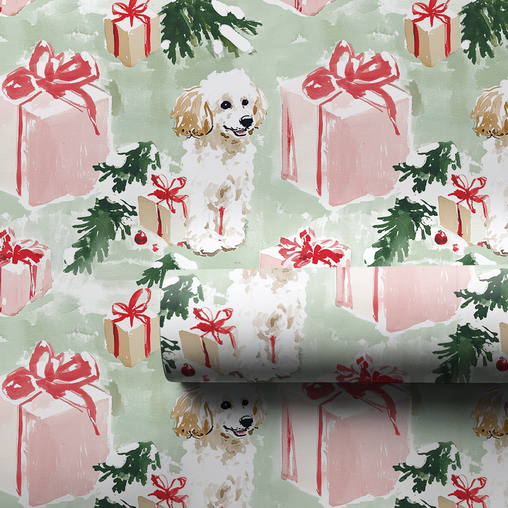Mindi Poodle-Wrapping Paper