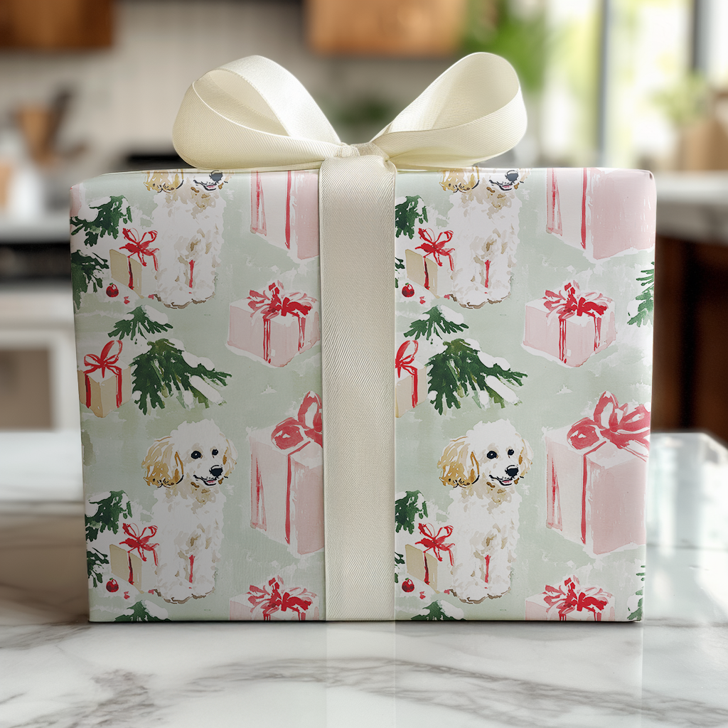 Mindi Poodle-Wrapping Paper