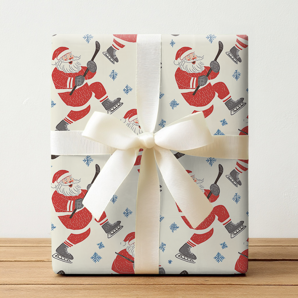 Hockey Santa - Wrapping Paper