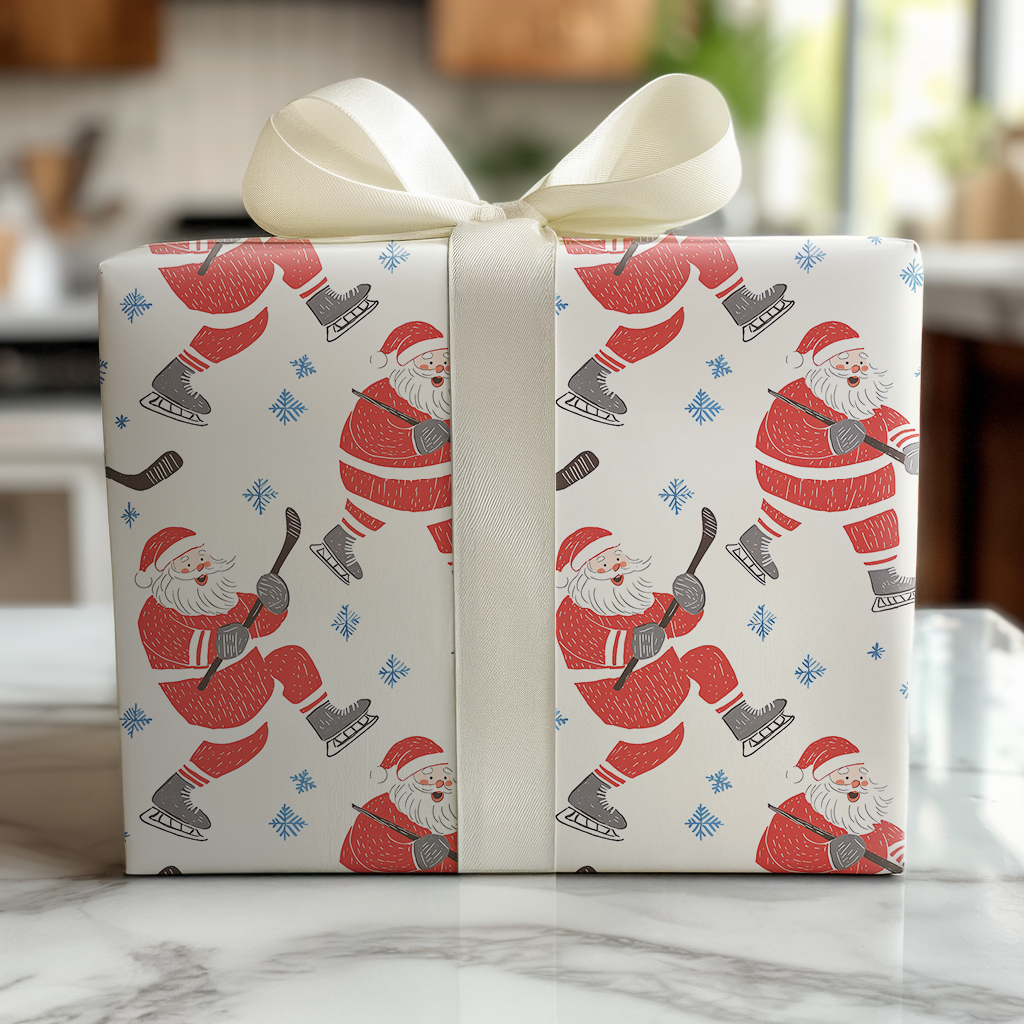 Hockey Santa - Wrapping Paper
